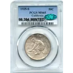 Classic Commemorative Silver--- California Diamond Jubilee 1925 -Silver- 0.5 Dollar (3)