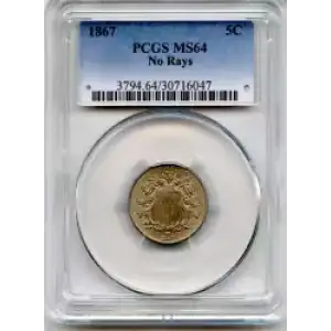 Nickel Five Cent Pieces-Shield 1866-1883 (3)