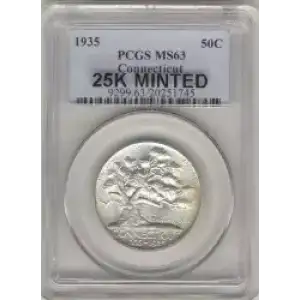 Classic Commemorative Silver--- Connecticut Tercentenary 1935 -Silver- 0.5 Dollar (3)
