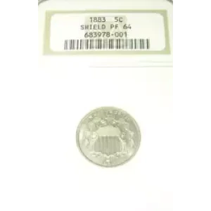 Nickel Five Cent Pieces-Shield 1866-1883 (3)