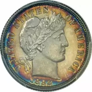 Dimes---Barber or Liberty Head 1892-1916 -Silver- 1 Dime (3)