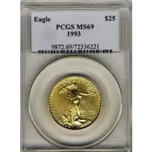 Gold Bullion-Gold Eagles--$25 Gold Eagle 1/2 oz -Gold- 25 Dollar (3)