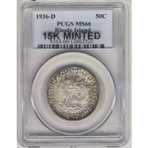 Classic Commemorative Silver--- Providence, Rhode Island, Tercentenary 1936 -Silver- 0.5 Dollar (3)