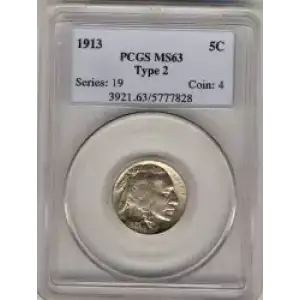 Nickel Five Cent Pieces-Indian Head or Buffalo (3)