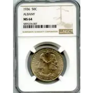 Classic Commemorative Silver--- Albany, New York, Charter 1936 -Silver- 0.5 Dollar (3)