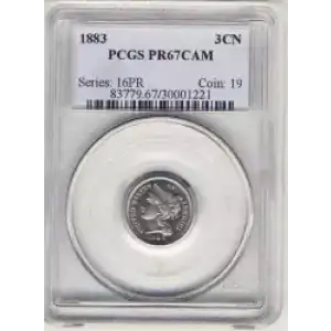 Nickel Three Cent Pieces 1865-1889 (3)