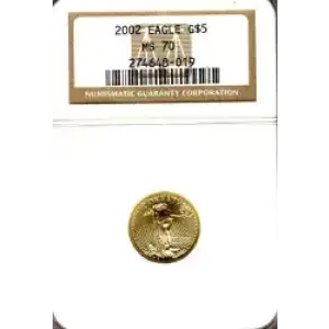 Gold Bullion-Gold Eagles--$5 Gold Eagle 1/10 oz -Gold- 5 Dollar (3)