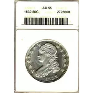 Half Dollars---Capped Bust, Reeded Edge 1836-1839 -Silver- 0.5 Dollar (3)
