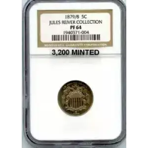 Nickel Five Cent Pieces-Shield 1866-1883 (3)