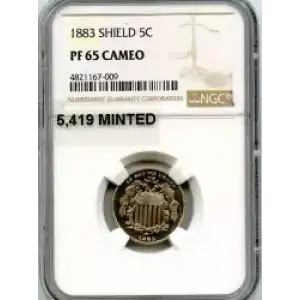 Nickel Five Cent Pieces-Shield 1866-1883 (3)