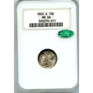 Dimes---Winged Liberty Head or Mercury 1916-1945 -Silver- 1 Dime (3)