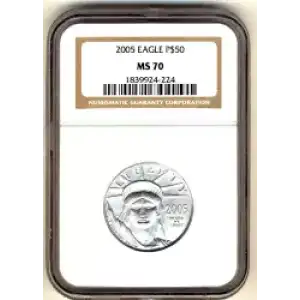 Platinum Bullion-Platinum Eagles--$50 Platinum Eagle 1/2 oz -Platinum- 50 Dollar (3)