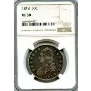 Half Dollars---Capped Bust, Reeded Edge 1836-1839 -Silver- 0.5 Dollar (3)