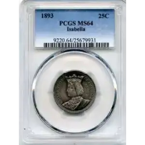 Classic Commemorative Silver--- World's Columbian Exposition, Isabella Quarter 1893-Silver- 0.25 Dollar (3)