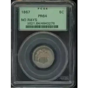 Nickel Five Cent Pieces-Shield 1866-1883 (3)