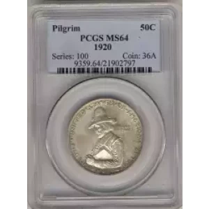 Classic Commemorative Silver--- Pilgrim Tercentenary 1920-1921-Silver- 0.5 Dollar (3)