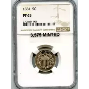 Nickel Five Cent Pieces-Shield 1866-1883 (3)