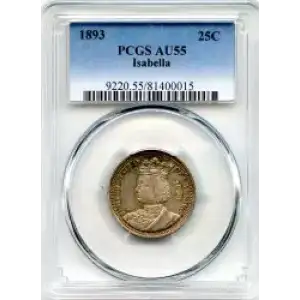 Classic Commemorative Silver--- World's Columbian Exposition, Isabella Quarter 1893-Silver- 0.25 Dollar (3)