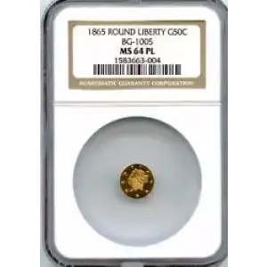 Territorial Gold -California Small Denomination Gold-Half Dollar Round-Liberty Head -Gold- 0.5 Dollar (3)