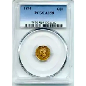 Gold Dollars---Indian Princess Head, Large Head 1856-1889 -Gold- 1 Dollar (3)