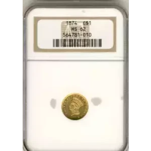 Gold Dollars---Indian Princess Head, Large Head 1856-1889 -Gold- 1 Dollar (3)