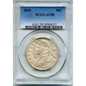 Half Dollars---Capped Bust, Reeded Edge 1836-1839 -Silver- 0.5 Dollar (3)