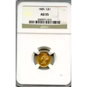 Gold Dollars---Indian Princess Head, Large Head 1856-1889 -Gold- 1 Dollar (3)