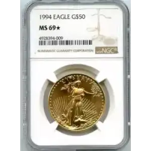 Gold Bullion-Gold Eagles--$50 Gold Eagle 1 oz -Gold- 50 Dollar (3)