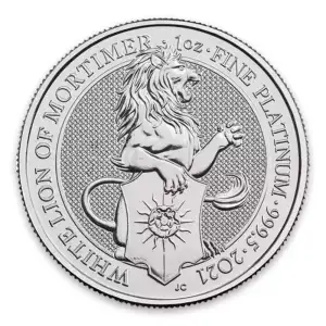 2021 Britain 1 oz Platinum Queen's Beasts The Lion of Mortimer (2)