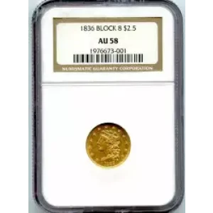 Quarter Eagles---Classic Head, 1834-1839 -Gold- 2.5 Dollar (3)