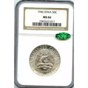 Classic Commemorative Silver--- Iowa Centennial 1946 -Silver- 0.5 Dollar (3)