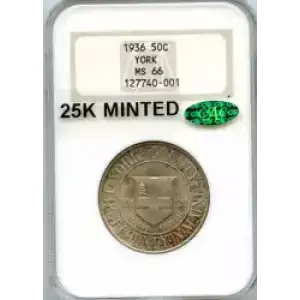 Classic Commemorative Silver--- York County, Maine, Tercentenary 1936 -Silver- 0.5 Dollar (3)