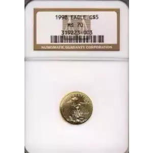 Gold Bullion-Gold Eagles--$5 Gold Eagle 1/10 oz -Gold- 5 Dollar (3)