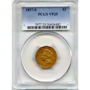 Three Dollar Gold Pieces---Indian Princess Head 1854-1889 -Gold- 3 Dollar (3)