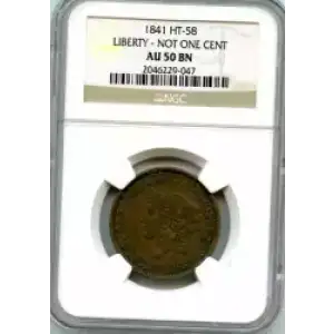 Private Tokens -Hard Times Tokens (1832-1844)-Not One Cent Copper (3)