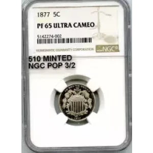 Nickel Five Cent Pieces-Shield 1866-1883 (3)