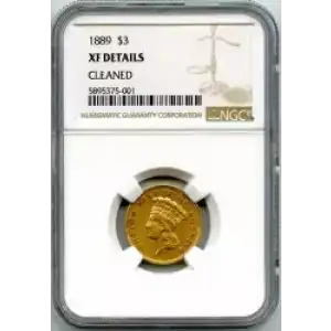 Three Dollar Gold Pieces---Indian Princess Head 1854-1889 -Gold- 3 Dollar (3)