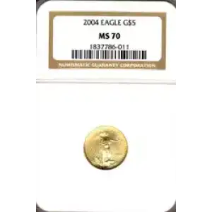 Gold Bullion-Gold Eagles--$5 Gold Eagle 1/10 oz -Gold- 5 Dollar (3)