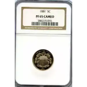 Nickel Five Cent Pieces-Shield 1866-1883 (3)