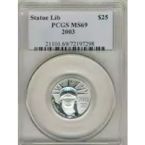 Platinum Bullion-Platinum Eagles--$25 Platinum Eagle 1/4 oz -Platinum- 25 Dollar (3)