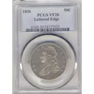 Half Dollars---Capped Bust, Reeded Edge 1836-1839 -Silver- 0.5 Dollar (3)