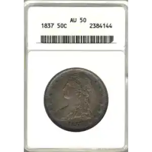 Half Dollars---Capped Bust, Reeded Edge 1836-1839 -Silver- 0.5 Dollar (3)