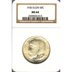 Classic Commemorative Silver--- Elgin, Illinois, Centennial 1936 -Silver- 0.5 Dollar (3)