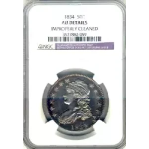 Half Dollars---Capped Bust, Reeded Edge 1836-1839 -Silver- 0.5 Dollar (3)