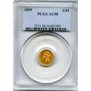 Gold Dollars---Indian Princess Head, Large Head 1856-1889 -Gold- 1 Dollar (3)