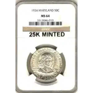 Classic Commemorative Silver--- Maryland Tercentenary 1934 -Silver- 0.5 Dollar (3)