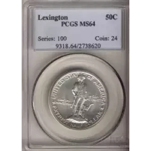 Classic Commemorative Silver--- Lexington - Concord Sesquicentennial 1925 -Silver- 0.5 Dollar (3)