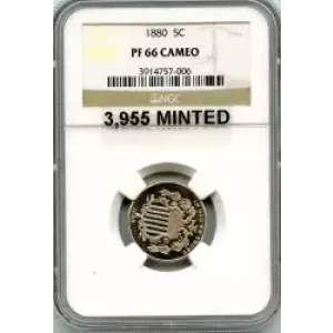 Nickel Five Cent Pieces-Shield 1866-1883 (3)