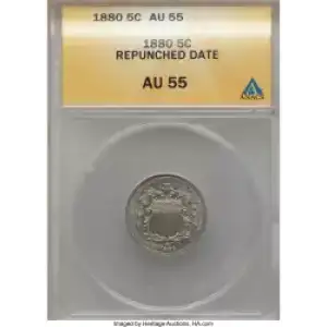 Nickel Five Cent Pieces-Shield 1866-1883 (3)