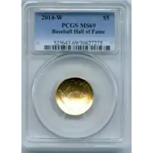 Modern Commemoratives --- National Baseball Hall of Fame 2014 -Gold- 5 Dollar (3)